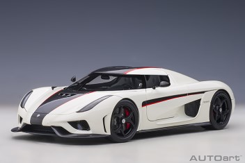 KOENIGSEGG REGERA WHITE/BLACK CARBON/RED  1/18